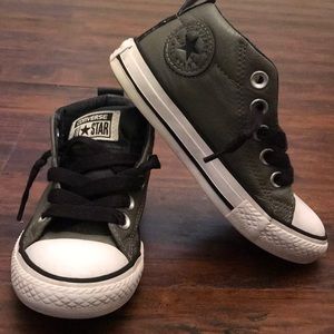 Converse - boys mid top leather sneakers. Size: 11